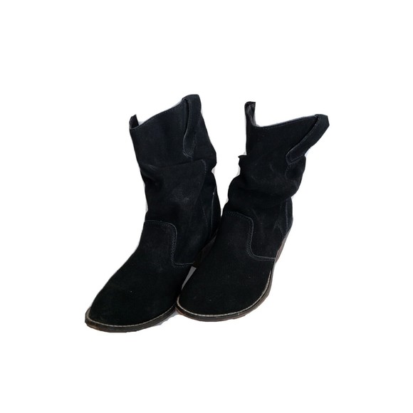 Steve Madden • black suede 2.5" Heel P-Turner Ankle Boots Women's Size 10 - Picture 4 of 8